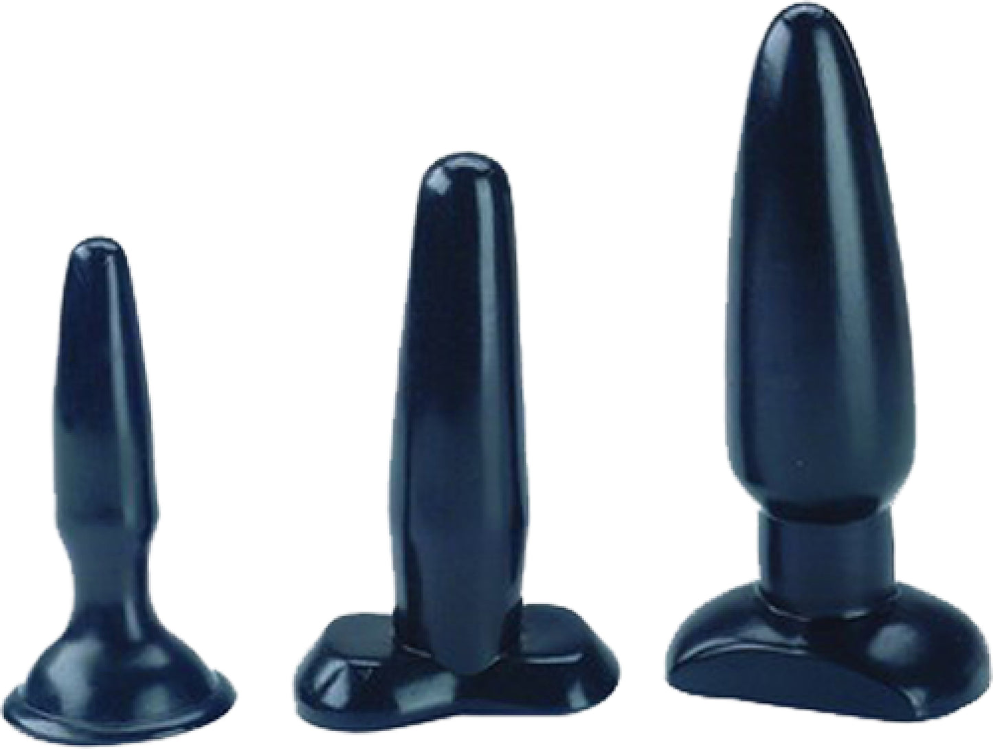 Liquorice Dip Butt Plugs (Black)  - Club X