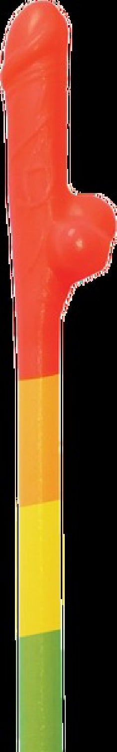 Rainbow Pecker Straws (10 Pack) - Club X