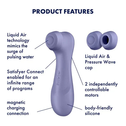 Satisfyer Pro 2 Generation 3 with App Control Powerful Vibrator - Wine Red - Club X