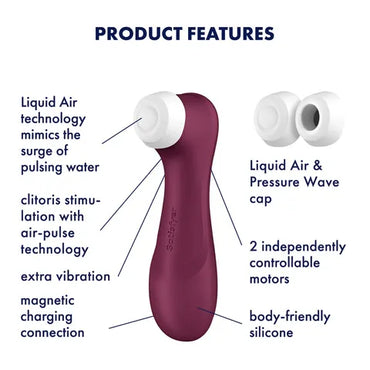 Satisfyer Pro 2 Generation 3 Vibrator - Wine Red - ClubX