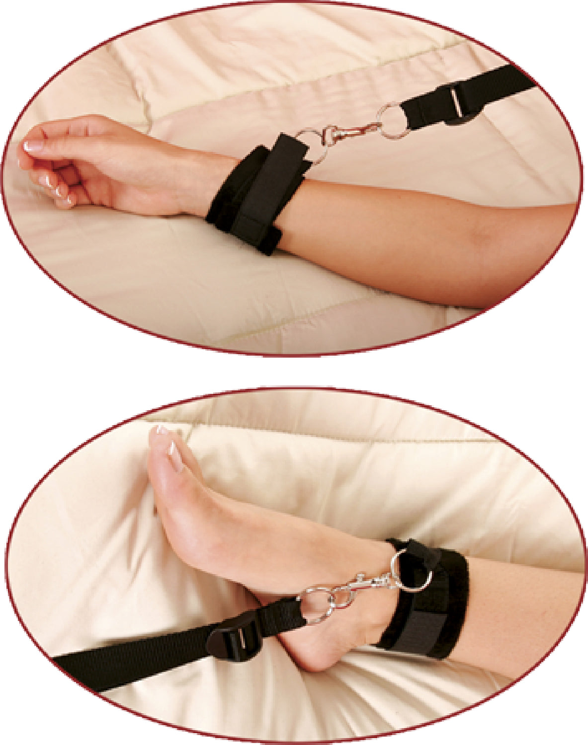 Bed Bindings Restraint Kit (Black) - Club X