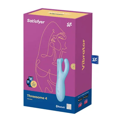 Satisfyer Threesome 4 App Control Stimulator - Pink  - Club X