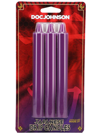 Japanese Drip Candles 3 Pack Purple - Club X