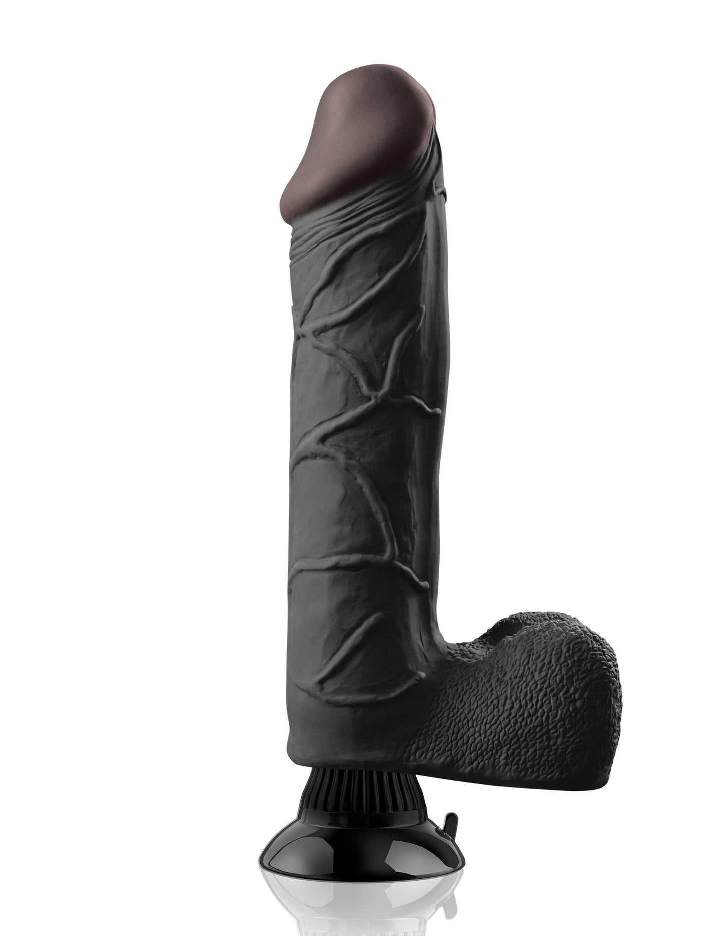 Real Feel Deluxe No. 11 Vibrating 11" Dildo Black - Club X