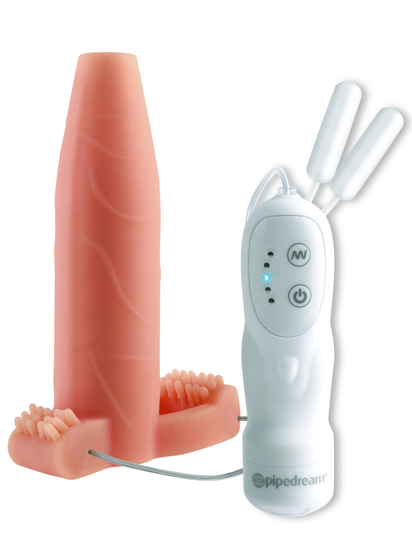 Real Feel Twin Teazer Vibrating Hollow Strap-on - Club X
