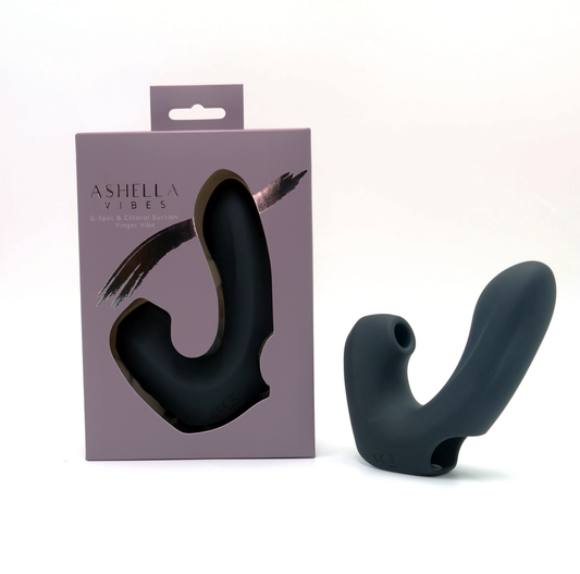 Ashella Vibes G-spot Clitoral Suction Finger Vibe Stimulator Vibrator - Club X