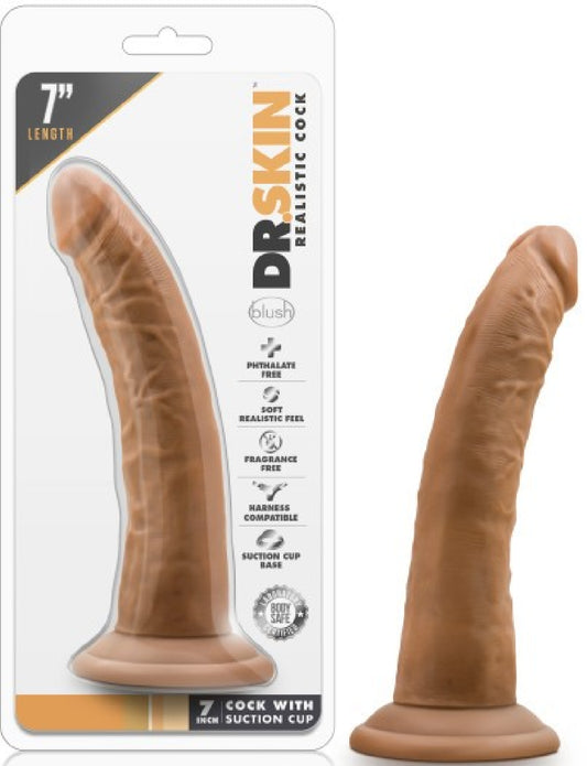 7 Inch Cock With Suction Cup (Mocha) Default Title - Club X