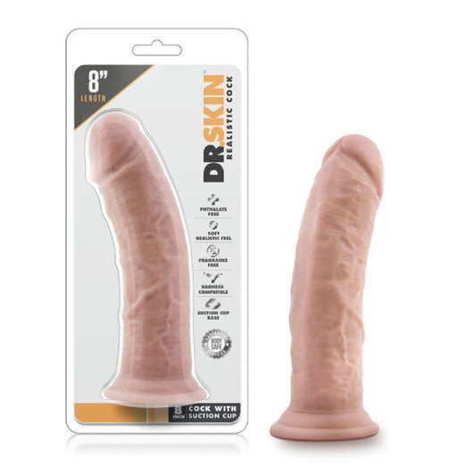 Dr. Skin 8" Cock With Suction Cup (Vanilla) Default Title - Club X