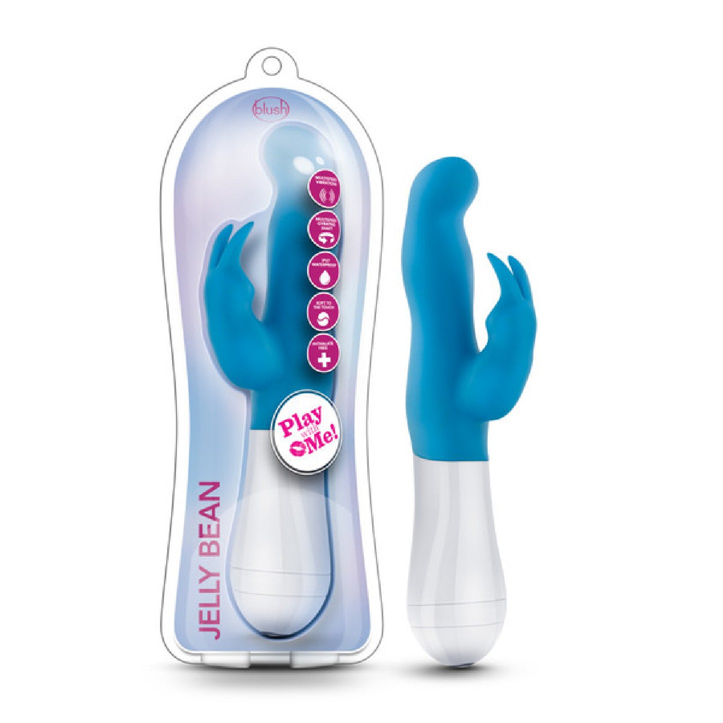 Jelly Bean Rabbit Shaped Clitoral Stimulator Vibrator Default Title - Club X
