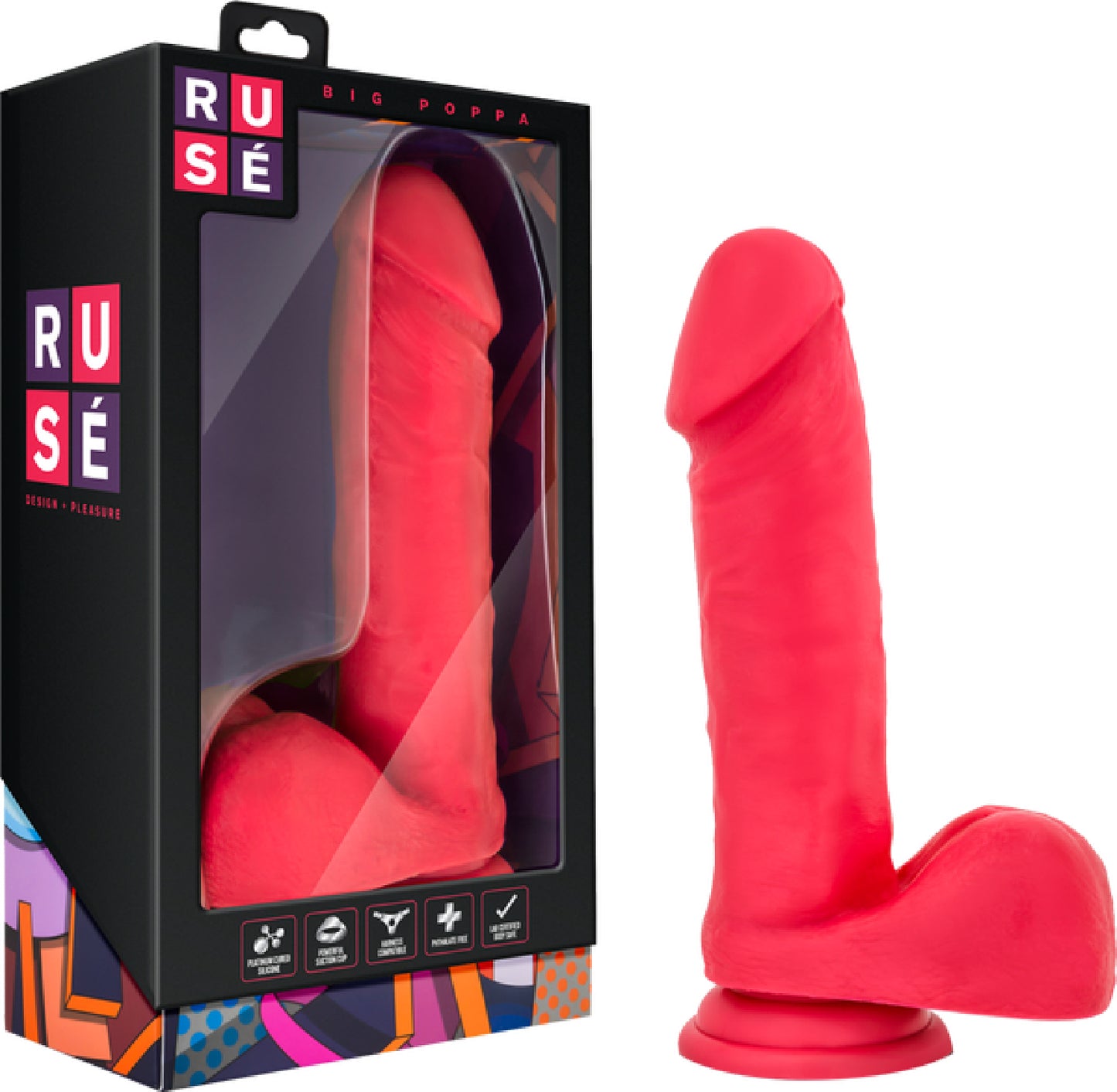RUSE Big Poppa Real Feel Dong with Suction Cup Default Title - Club X