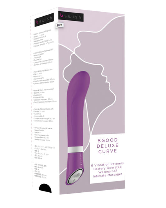 B Swish BGOOD Deluxe Curve vibrator violet - ClubX Australia