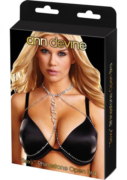 Ann Devine Sexy Rhinestone Open Bra Necklace  - Club X