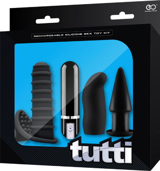 Tutti Rechargeable Sex Toy Kit (Black) Default Title - Club X