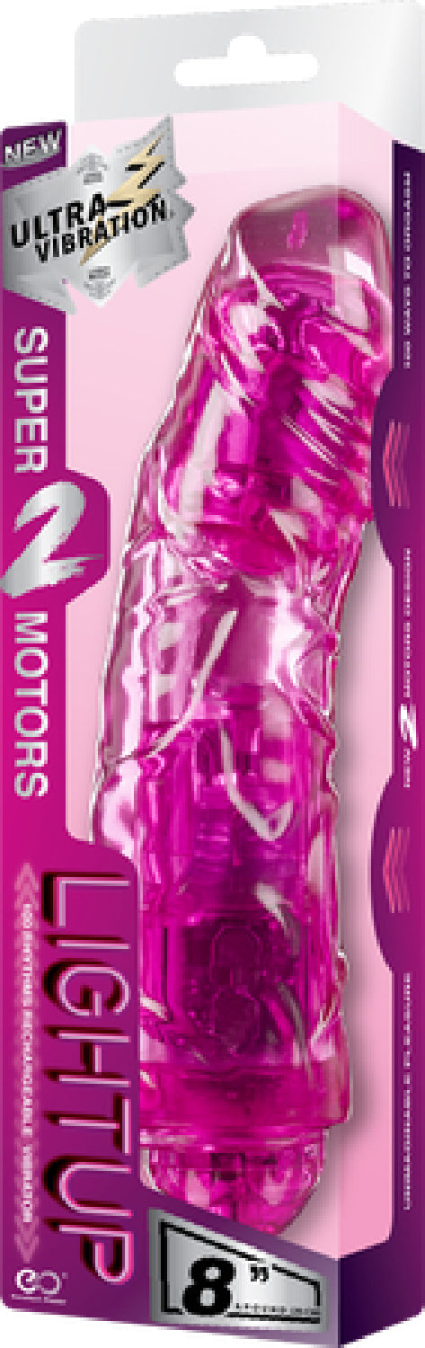 Rechargeable Vibrator 8" Pink - Club X