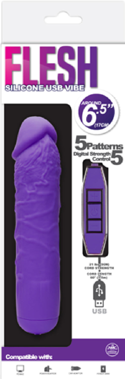 Flesh Silicone USB Vibe - Club X