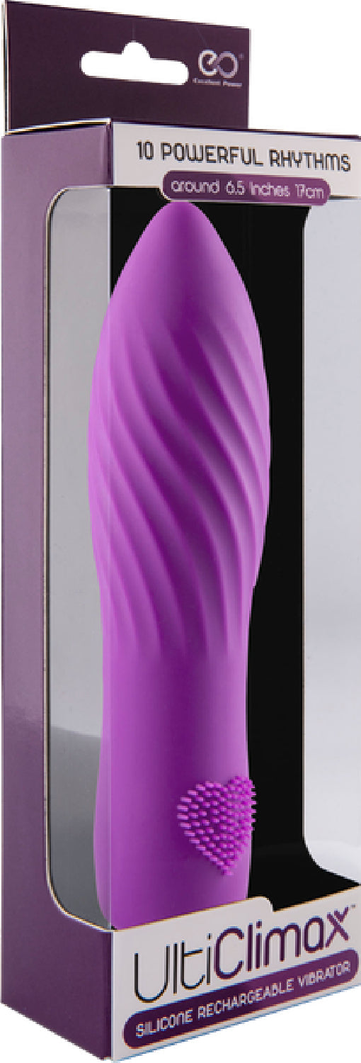 Silicone Rechargeable Vibrator Heart Purple - Club X