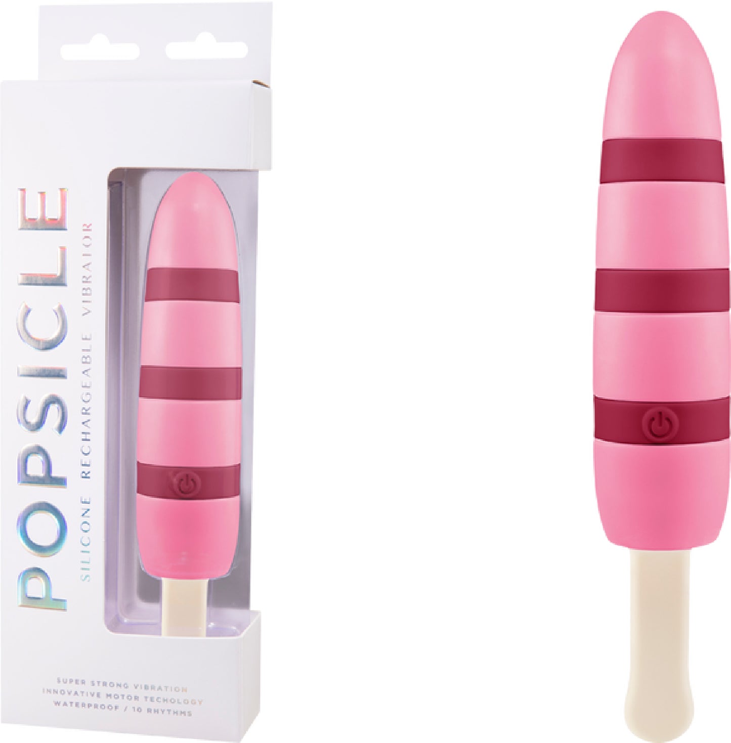Silicone Rechargeable Vibrators Red/Pink - Club X