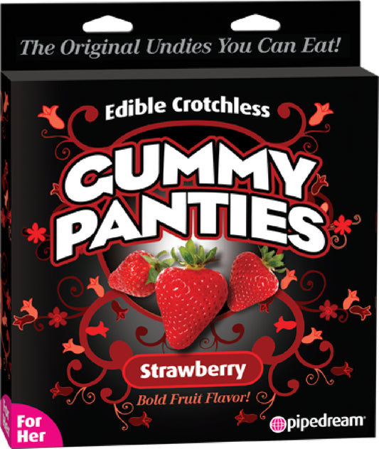 Edible Crotchless Gummy Panties Strawberry - Club X