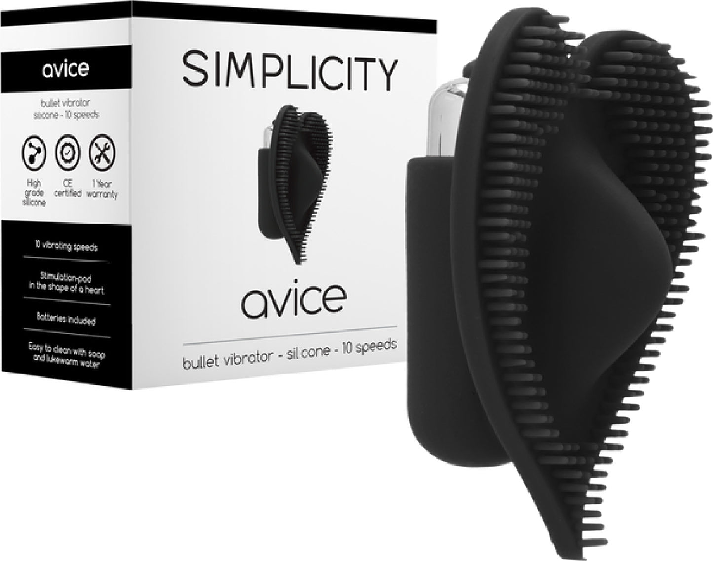 AVICE Bullet Vibrator Black - Club X