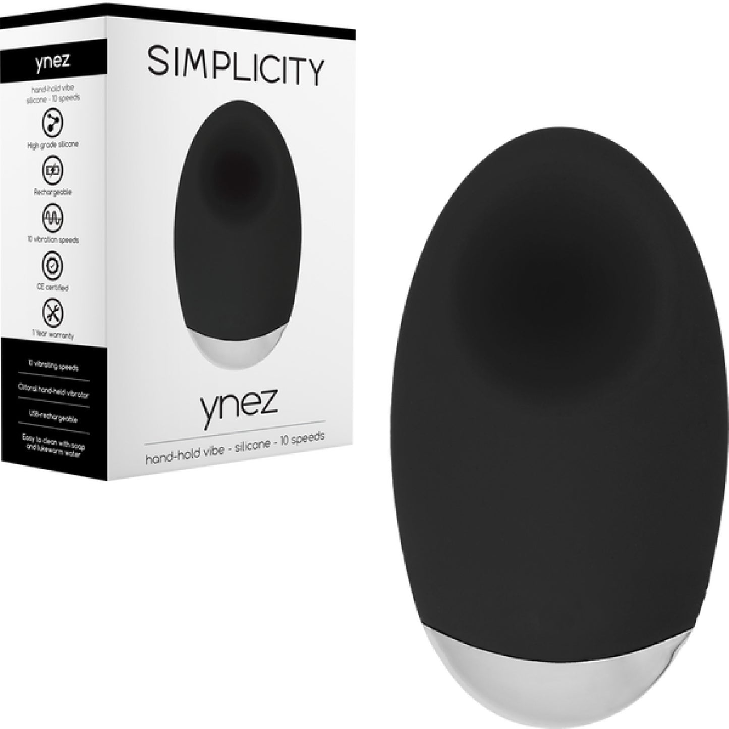 Simplicity YNEZ Hand-Hold Vibe Massager (Black) Default Title - Club X