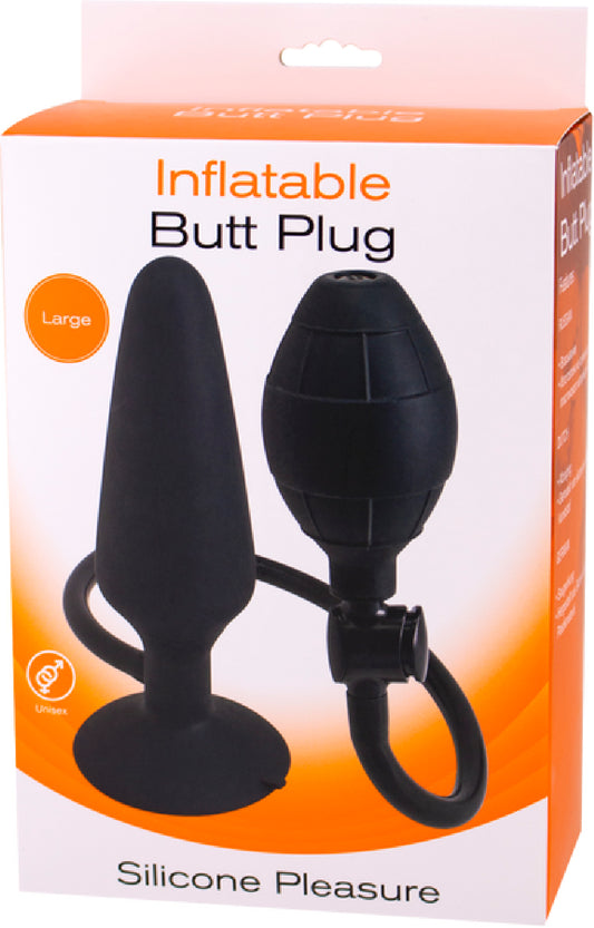 Inflatable Butt Plug- Large (Black) Default Title - Club X