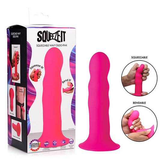Squeeze-It Squeezable Wavy Dildo Default Title - Club X