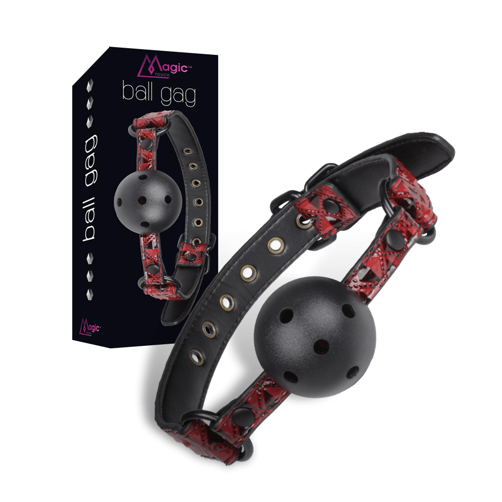 Magic Touch Fun Ball Gag Red Red - Club X