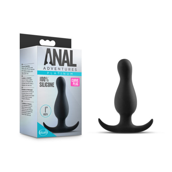 Anal Adventures Platinum Curve Plug - Club X