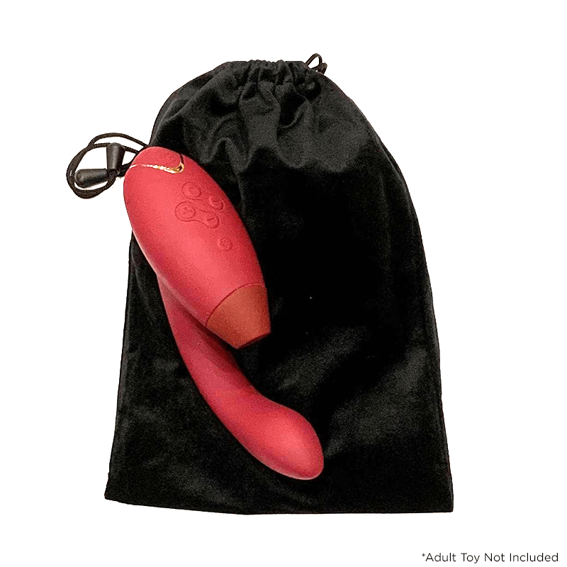 Adult Toy Pouch - Velvet Black - Club X