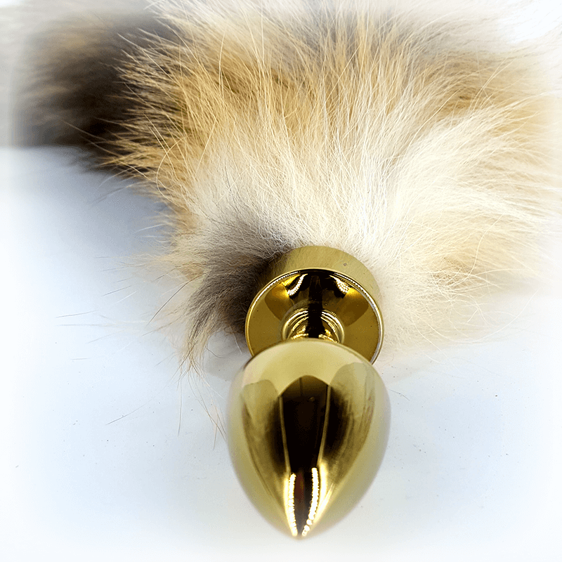 Fox Tail Gold Butt Plug - Club X