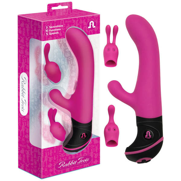 Rabbit Trois G-Spot And Clitoral Vibrator Violet - Club X