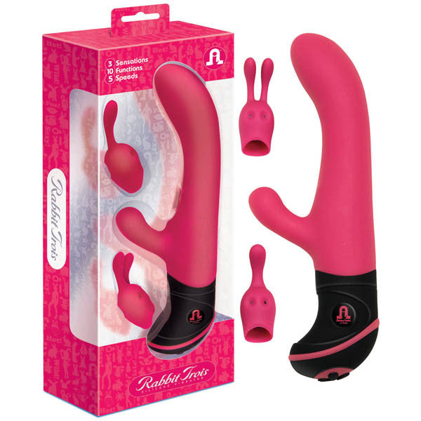 Rabbit Trois G-spot and Clitoral Vibrator Melon - Club X