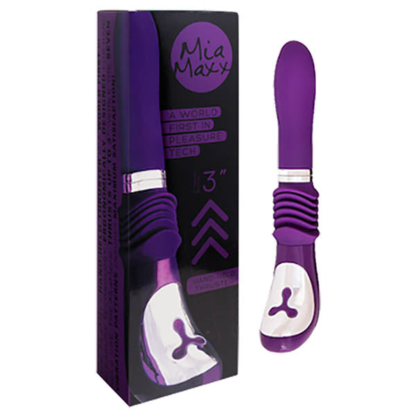 Miamaxx Rechargeable Thrusting Vibrator Purple - Club X