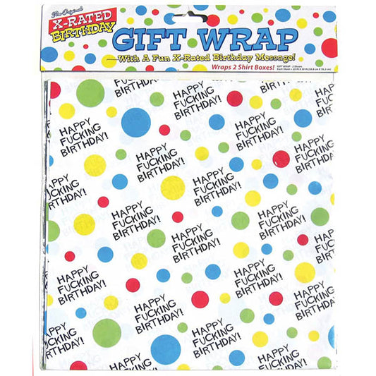 X-Rated Birthday Gift Wrap Paper  - Club X
