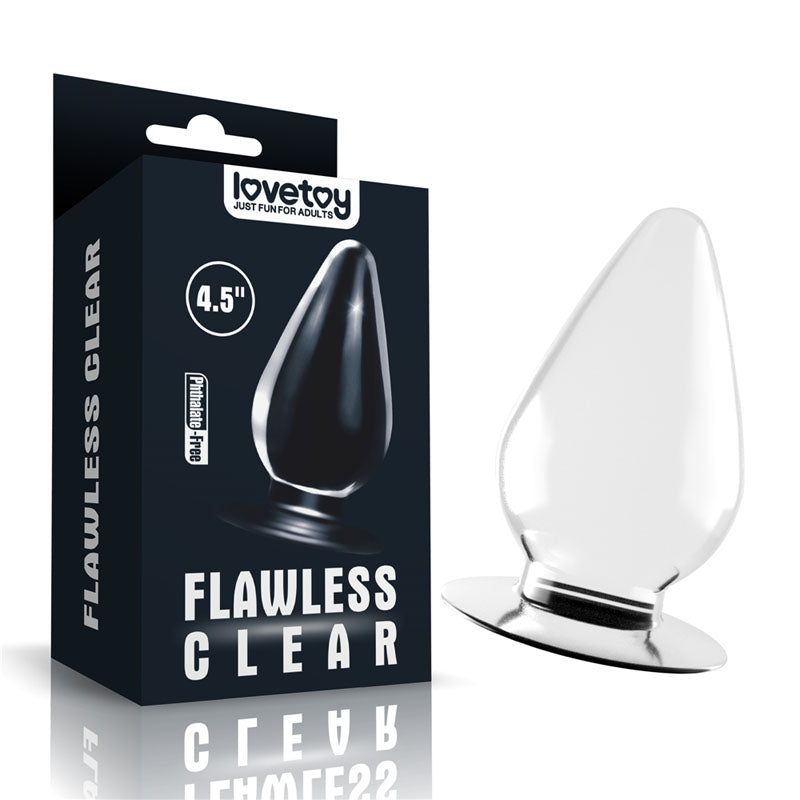 Flawless Clear Anal Plug 4.5'' - Club X