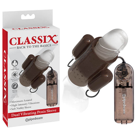 Classix Dual Vibrating Penis Sleeve  - Club X