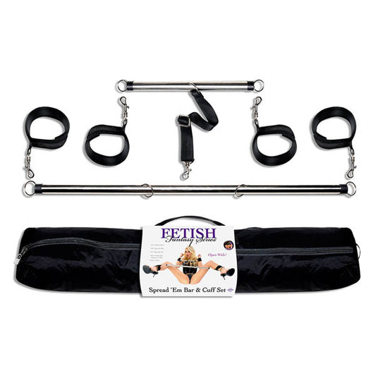 Fetish Fantasy Series Spread 'em Bar & Cuff Set - Club X