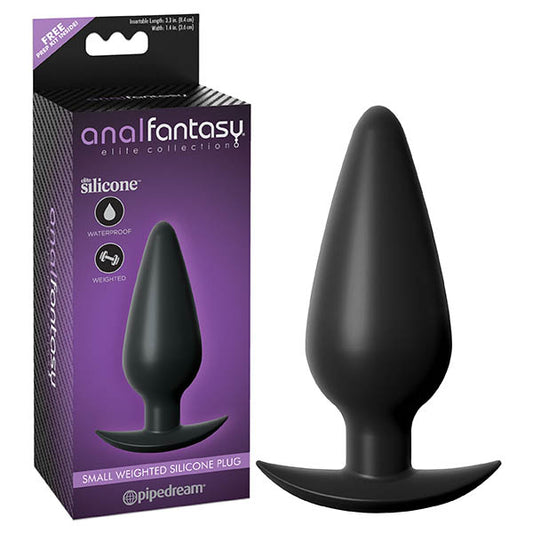 Anal Fantasy Elite Collection Small Weighted Silicone Plug  - Club X