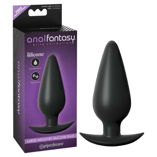 Anal Fantasy Elite Collection Large Weighted Silicone Plug  - Club X