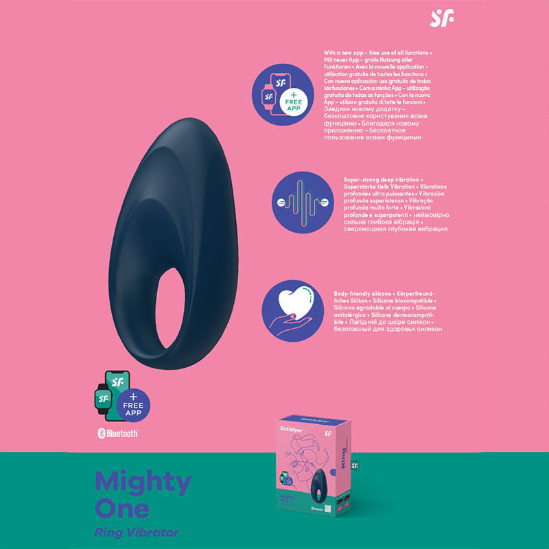 Satisfyer Mighty One Rechargeable Cock Ring - Club X