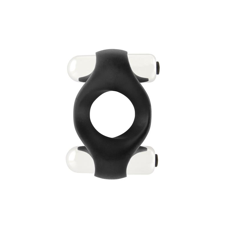 Mjuze Double Vibrating Cockring Black - Club X
