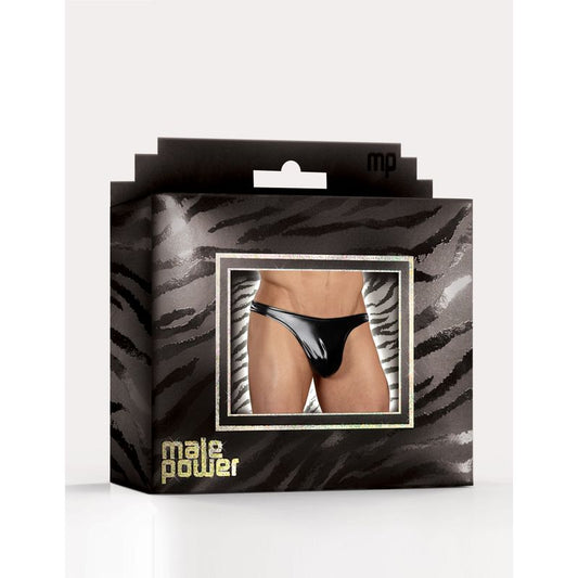 Male Power Liquid Onyx Wet Look Thong Male Power