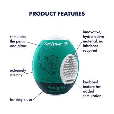 Satisfyer Masturbator Egg - Naughty  - Club X