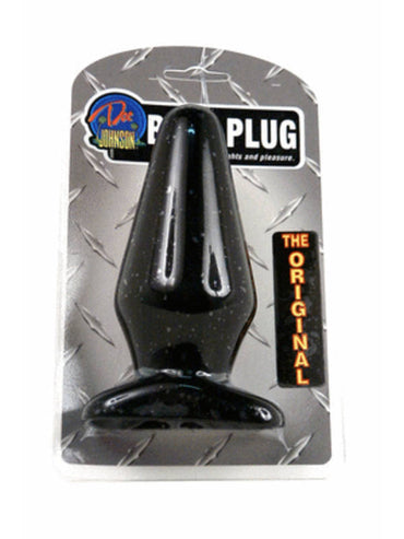 Classic Butt Plug Black 15.3 cm (6'') Large Smooth Doc Johnson