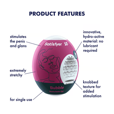 Satisfyer Masturbator Egg - Bubble  - Club X