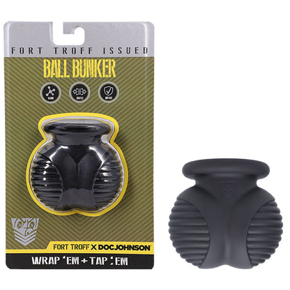 Fort Troff Ball Bunker silicone ball stretcher black - ClubX Australia