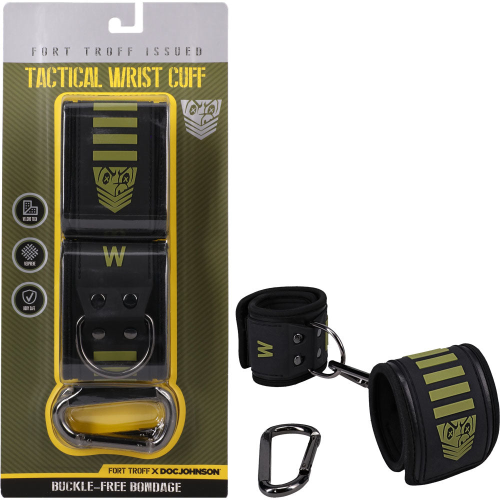 Fort Troff - Tactical Wrist Cuffs - Black/Green Restraints Doc Johnson