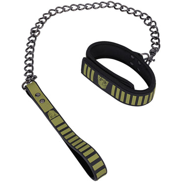 Fort Troff - Tactical Collar & Leash - Black/Green Restraint Doc Johnson