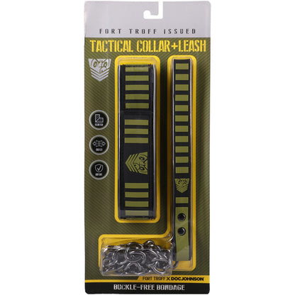 Fort Troff - Tactical Collar & Leash - Black/Green Restraint Doc Johnson