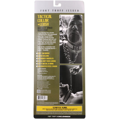 Fort Troff - Tactical Collar & Leash - Black/Green Restraint Doc Johnson